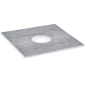 VEVOR Shower Curb Kit, 36"x36" Shower Pan Kit with 6.3" Central Drain, Lightweight EPS Shower Installation Kits with 2 Waterproof Cloths