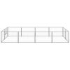 Dog Kennel Silver 86.1 ft² Steel