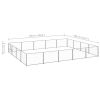 Dog Kennel Silver 215.3 ft² Steel