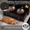 Pet Feeder Station with Stainless Steel Bowl