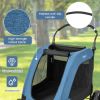 4 Wheels Extra Large Dog Stroller Foldable Pet Stroller with Dual Entry